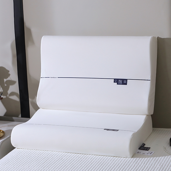 91家纺网 家纺一手货源 找家纺 （总）四川牛皮席 2025新款云朵护颈记忆棉零压力枕-曲线款 枕头枕芯