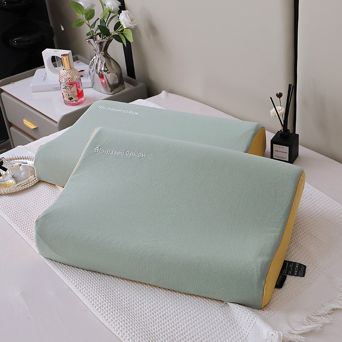 91家纺网 家纺一手货源 找家纺 （总）四川牛皮席 2025新款云朵护颈记忆棉零压力枕-曲线款 枕头枕芯