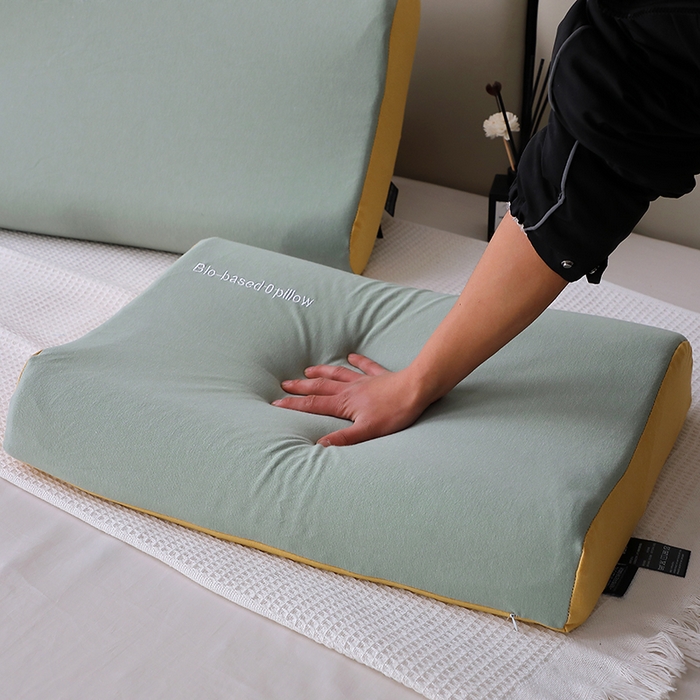 91家纺网 家纺一手货源 找家纺 （总）四川牛皮席 2025新款云朵护颈记忆棉零压力枕-曲线款 枕头枕芯