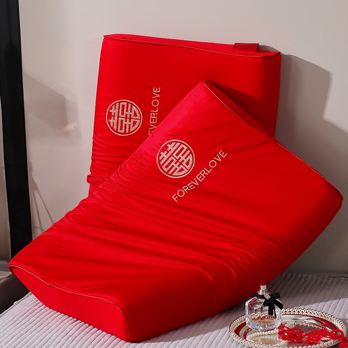 91家纺网 家纺一手货源 找家纺 （总）四川牛皮席 2025新款双喜临门全棉纯棉乳胶枕头枕芯