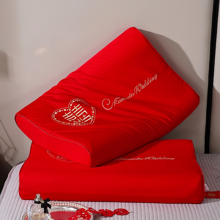 91家纺网 家纺一手货源 找家纺 （总）四川牛皮席 2025新款双喜临门全棉纯棉乳胶枕头枕芯