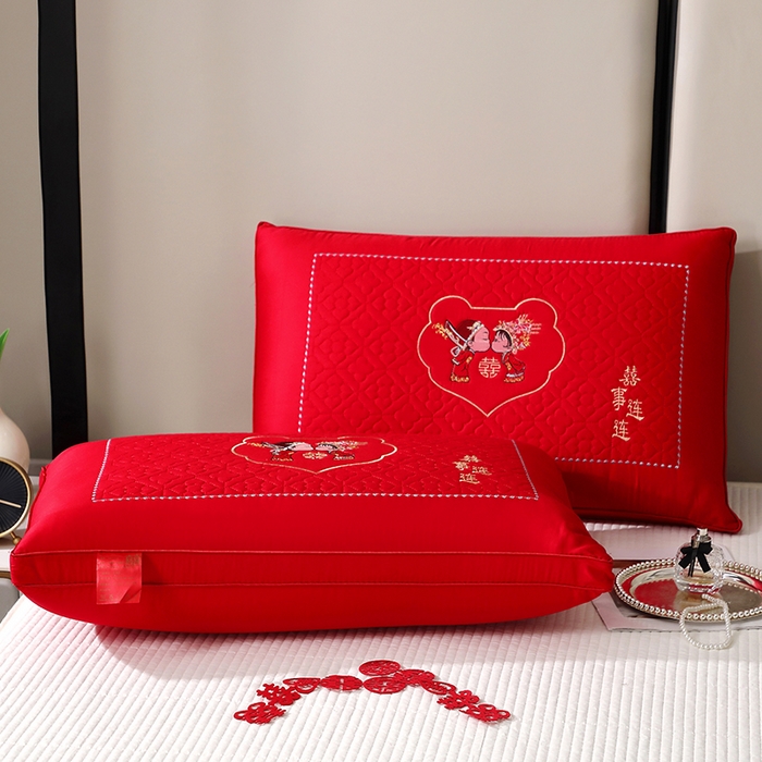 91家纺网 家纺一手货源 找家纺 （总）四川牛皮席 2025新款双喜临门全棉纯棉热熔棉枕芯