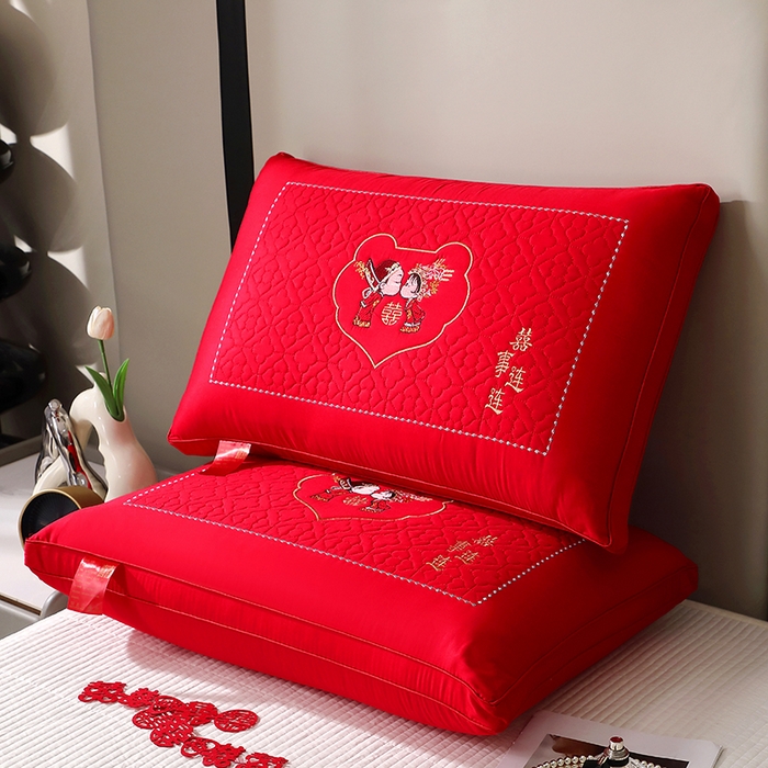 91家纺网 家纺一手货源 找家纺 （总）四川牛皮席 2025新款双喜临门全棉纯棉热熔棉枕芯