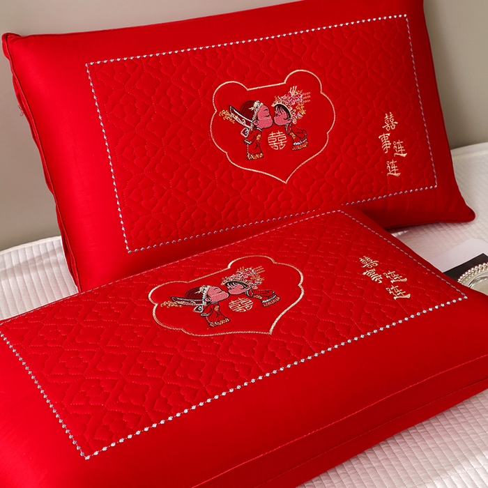 91家纺网 家纺一手货源 找家纺 （总）四川牛皮席 2025新款双喜临门全棉纯棉热熔棉枕芯