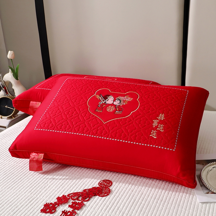 91家纺网 家纺一手货源 找家纺 （总）四川牛皮席 2025新款双喜临门全棉纯棉热熔棉枕芯