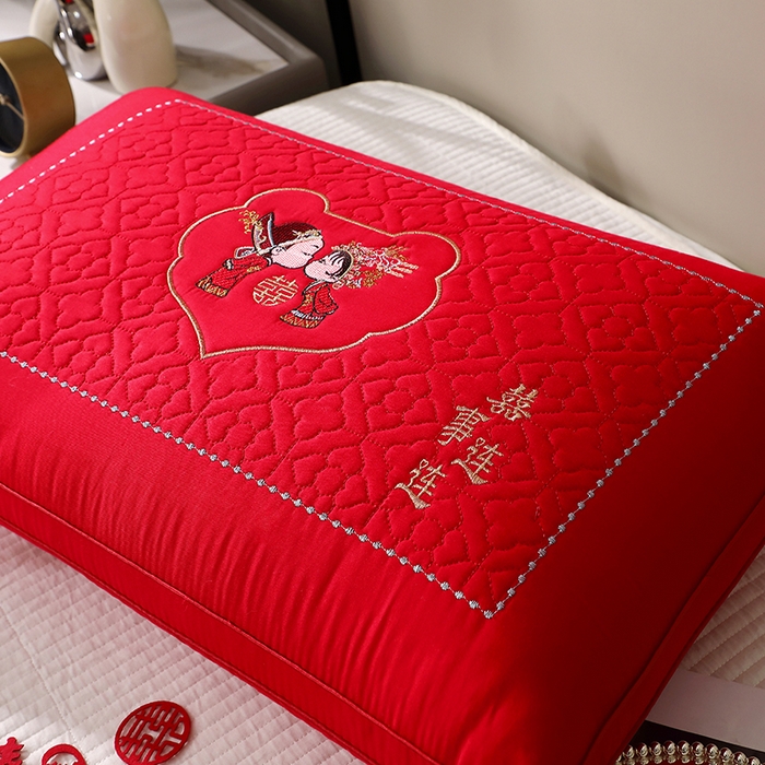 91家纺网 家纺一手货源 找家纺 （总）四川牛皮席 2025新款双喜临门全棉纯棉热熔棉枕芯