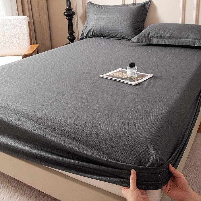 91家纺网 家纺一手货源 找家纺 露梦家纺 2025外贸内销跨境电商亚马逊速卖通磨毛单床笠三件套欧美尺寸多多跨境平台TEMU SHEIN笠高30 雅格-深灰