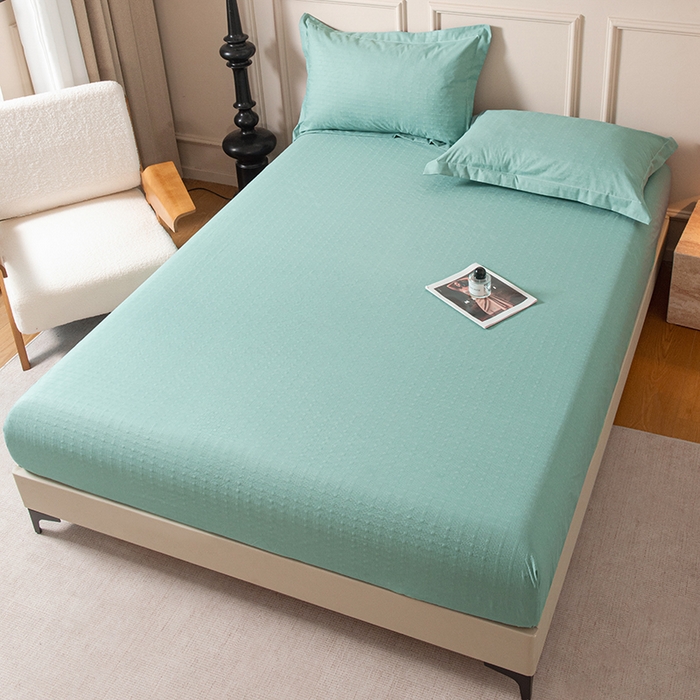 91家纺网 家纺一手货源 找家纺 露梦家纺 2025外贸内销跨境电商亚马逊速卖通磨毛单床笠三件套欧美尺寸多多跨境平台TEMU SHEIN笠高30 雅格-松绿