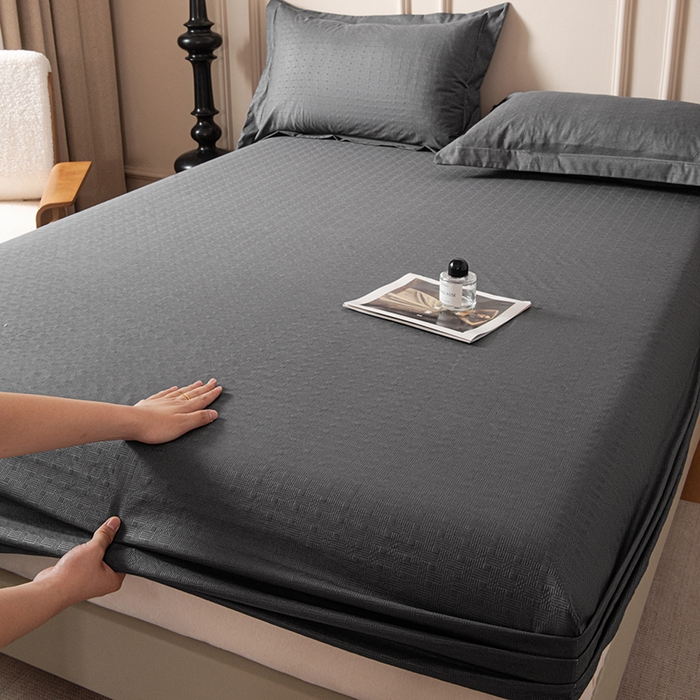 91家纺网 家纺一手货源 找家纺 露梦家纺 2025外贸内销跨境电商亚马逊速卖通磨毛单床笠三件套欧美尺寸多多跨境平台TEMU SHEIN笠高30 雅格-深灰