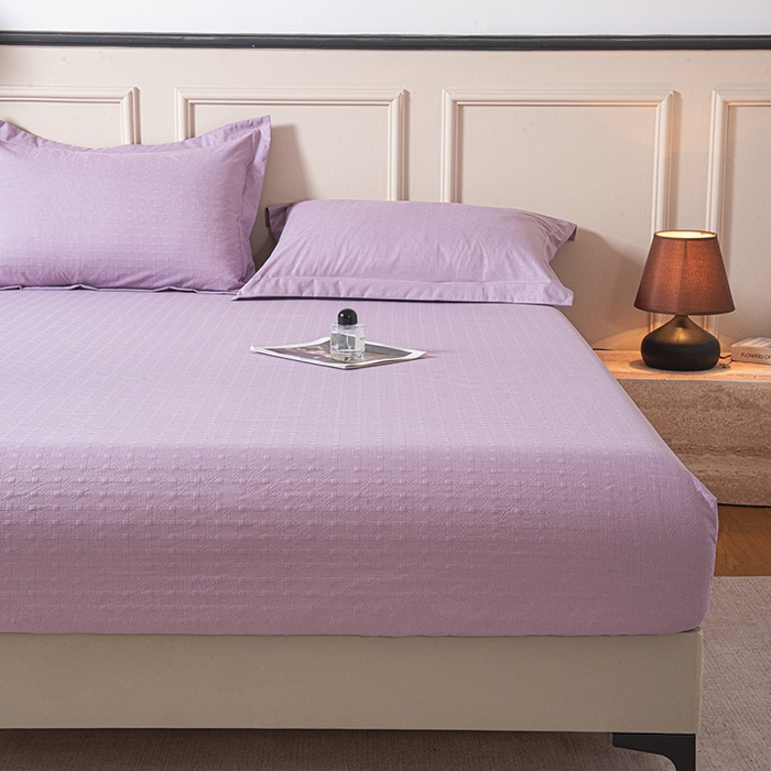 91家纺网 家纺一手货源 找家纺 露梦家纺 2025外贸内销跨境电商亚马逊速卖通磨毛单床笠三件套欧美尺寸多多跨境平台TEMU SHEIN笠高30 雅格-紫色