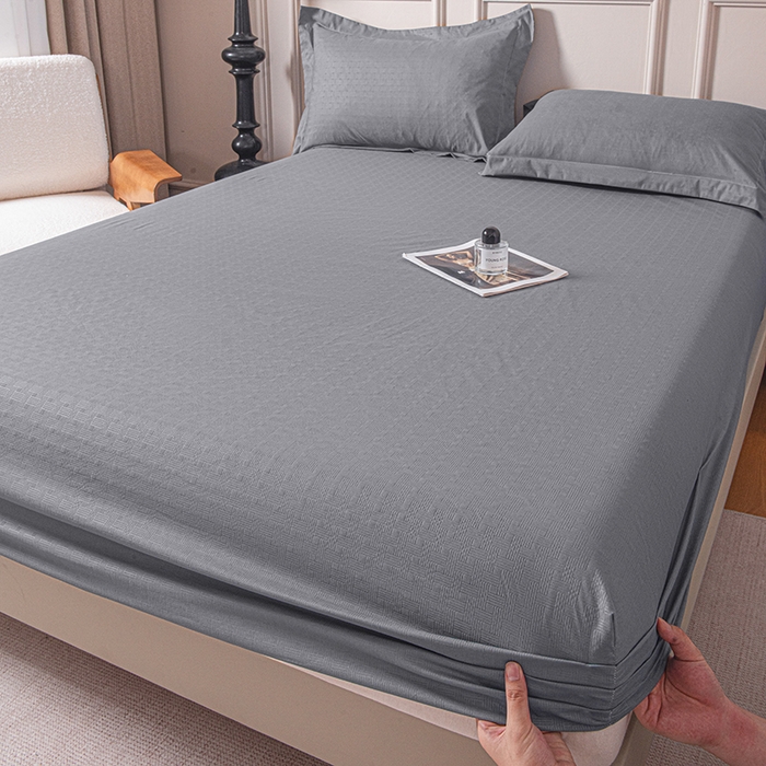 91家纺网 家纺一手货源 找家纺 露梦家纺 2025外贸内销跨境电商亚马逊速卖通磨毛单床笠三件套欧美尺寸多多跨境平台TEMU SHEIN笠高30 雅格-浅灰