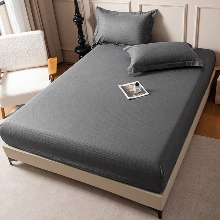 91家纺网 家纺一手货源 找家纺 露梦家纺 2025外贸内销跨境电商亚马逊速卖通磨毛单床笠三件套欧美尺寸多多跨境平台TEMU SHEIN笠高30 雅格-深灰