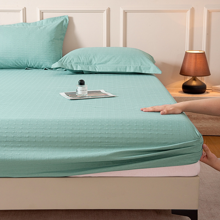 91家纺网 家纺一手货源 找家纺 露梦家纺 2025外贸内销跨境电商亚马逊速卖通磨毛单床笠三件套欧美尺寸多多跨境平台TEMU SHEIN笠高30 雅格-松绿