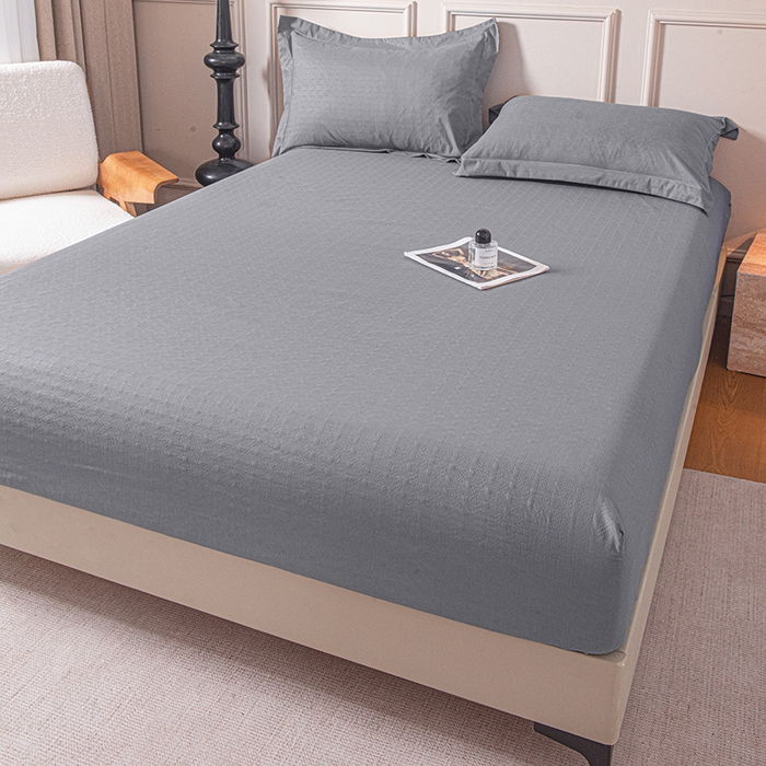 91家纺网 家纺一手货源 找家纺 露梦家纺 2025外贸内销跨境电商亚马逊速卖通磨毛单床笠三件套欧美尺寸多多跨境平台TEMU SHEIN笠高30 雅格-浅灰