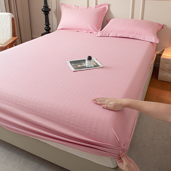 露梦家纺 2025外贸内销跨境电商亚马逊速卖通磨毛单床笠三件套欧美尺寸多多跨境平台TEMU SHEIN笠高30 雅格-豆沙