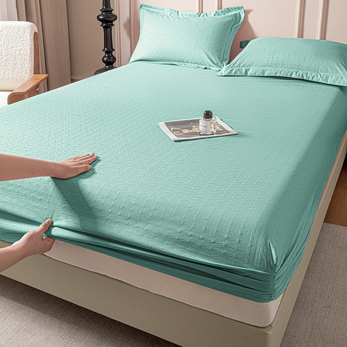 91家纺网 家纺一手货源 找家纺 露梦家纺 2025外贸内销跨境电商亚马逊速卖通磨毛单床笠三件套欧美尺寸多多跨境平台TEMU SHEIN笠高30 雅格-松绿