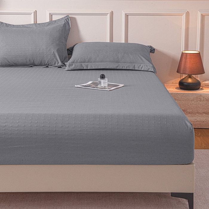 91家纺网 家纺一手货源 找家纺 露梦家纺 2025外贸内销跨境电商亚马逊速卖通磨毛单床笠三件套欧美尺寸多多跨境平台TEMU SHEIN笠高30 雅格-浅灰