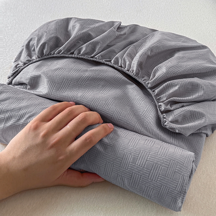 91家纺网 家纺一手货源 找家纺 露梦家纺 2025外贸内销跨境电商亚马逊速卖通磨毛单床笠三件套欧美尺寸多多跨境平台TEMU SHEIN笠高30 雅格-浅灰