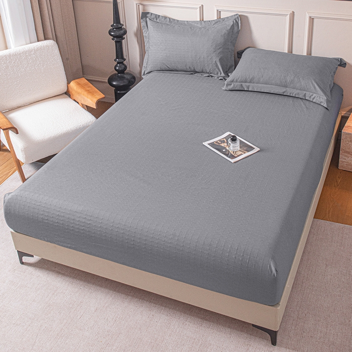 91家纺网 家纺一手货源 找家纺 露梦家纺 2025外贸内销跨境电商亚马逊速卖通磨毛单床笠三件套欧美尺寸多多跨境平台TEMU SHEIN笠高30 雅格-浅灰