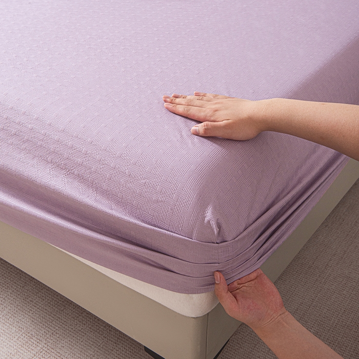 91家纺网 家纺一手货源 找家纺 露梦家纺 2025外贸内销跨境电商亚马逊速卖通磨毛单床笠三件套欧美尺寸多多跨境平台TEMU SHEIN笠高30 雅格-紫色