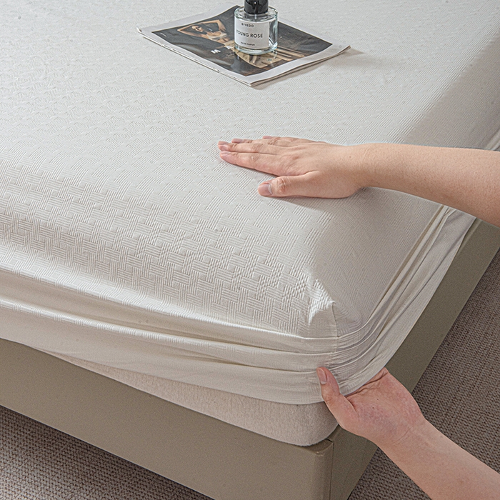 91家纺网 家纺一手货源 找家纺 露梦家纺 2025外贸内销跨境电商亚马逊速卖通磨毛单床笠三件套欧美尺寸多多跨境平台TEMU SHEIN笠高30 雅格-白色