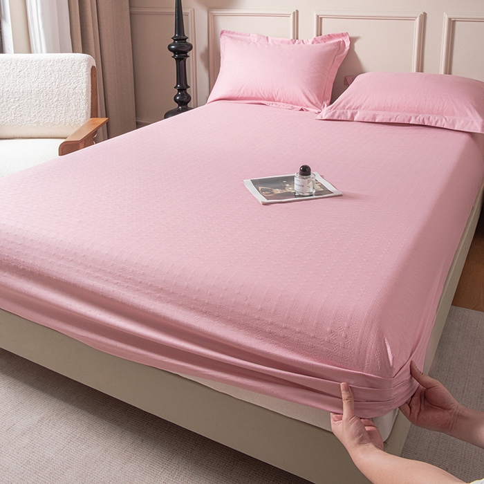 91家纺网 家纺一手货源 找家纺 露梦家纺 2025外贸内销跨境电商亚马逊速卖通磨毛单床笠三件套欧美尺寸多多跨境平台TEMU SHEIN笠高30 雅格-豆沙