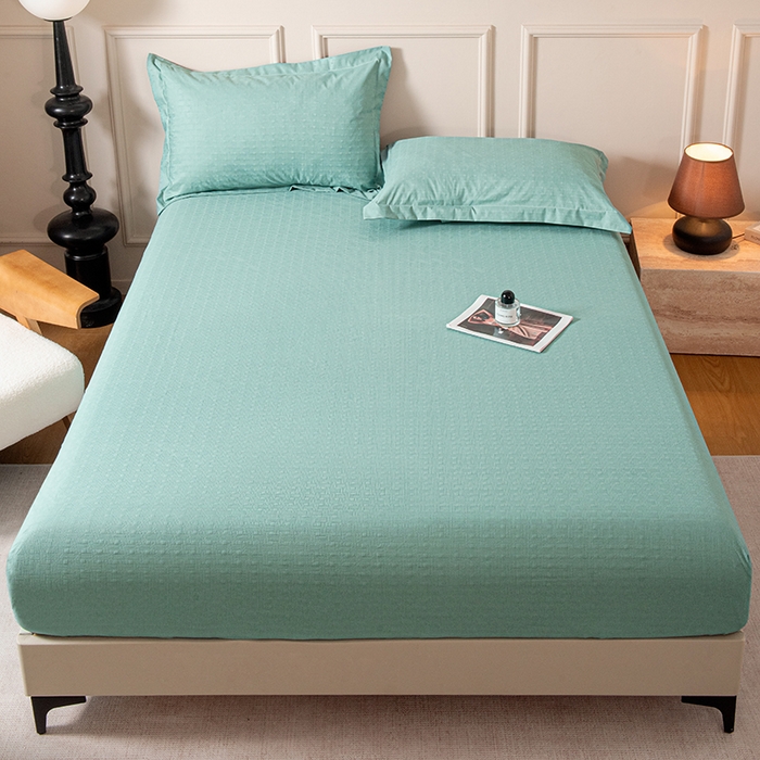 91家纺网 家纺一手货源 找家纺 露梦家纺 2025外贸内销跨境电商亚马逊速卖通磨毛单床笠三件套欧美尺寸多多跨境平台TEMU SHEIN笠高30 雅格-松绿