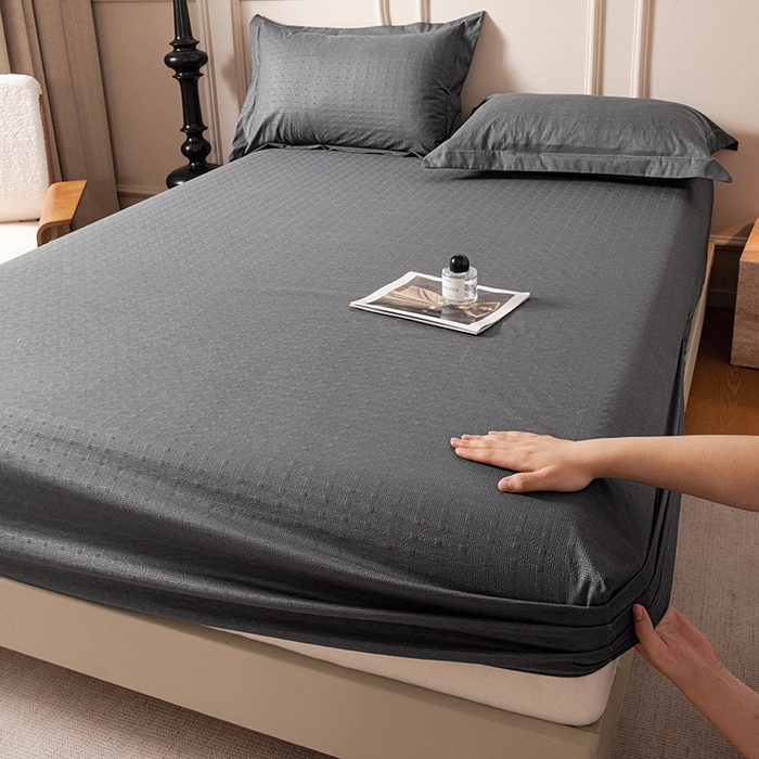 露梦家纺 2025外贸内销跨境电商亚马逊速卖通磨毛单床笠三件套欧美尺寸多多跨境平台TEMU SHEIN笠高30 雅格-深灰