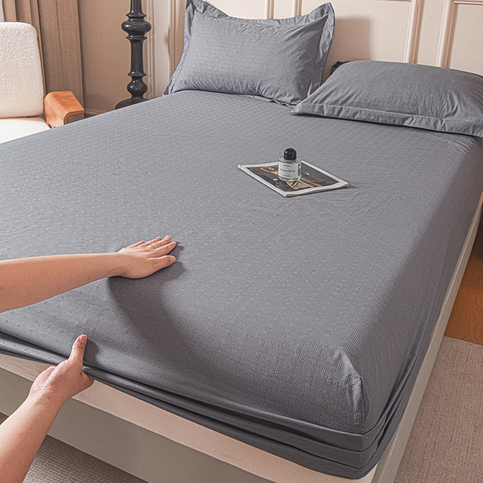 91家纺网 家纺一手货源 找家纺 露梦家纺 2025外贸内销跨境电商亚马逊速卖通磨毛单床笠三件套欧美尺寸多多跨境平台TEMU SHEIN笠高30 雅格-浅灰