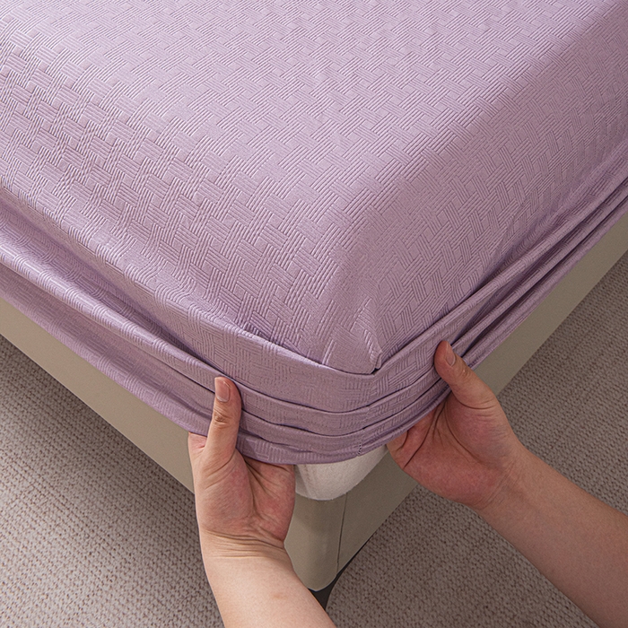 91家纺网 家纺一手货源 找家纺 露梦家纺 2025外贸内销跨境电商亚马逊速卖通磨毛单床笠三件套欧美尺寸多多跨境平台TEMU SHEIN笠高30 雅格-紫色