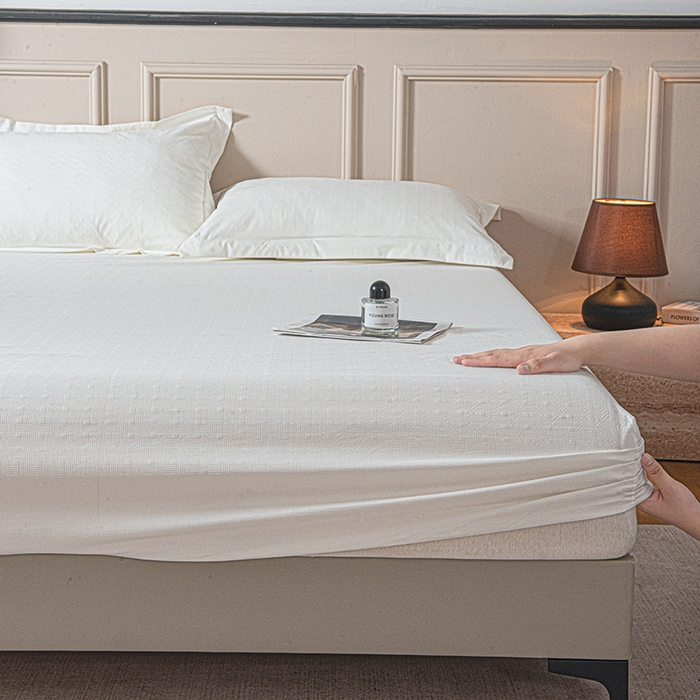 91家纺网 家纺一手货源 找家纺 露梦家纺 2025外贸内销跨境电商亚马逊速卖通磨毛单床笠三件套欧美尺寸多多跨境平台TEMU SHEIN笠高30 雅格-白色