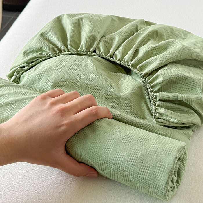 91家纺网 家纺一手货源 找家纺 露梦家纺 2025外贸内销跨境电商亚马逊速卖通磨毛单床笠三件套欧美尺寸多多跨境平台TEMU SHEIN笠高30 雅格-抹茶