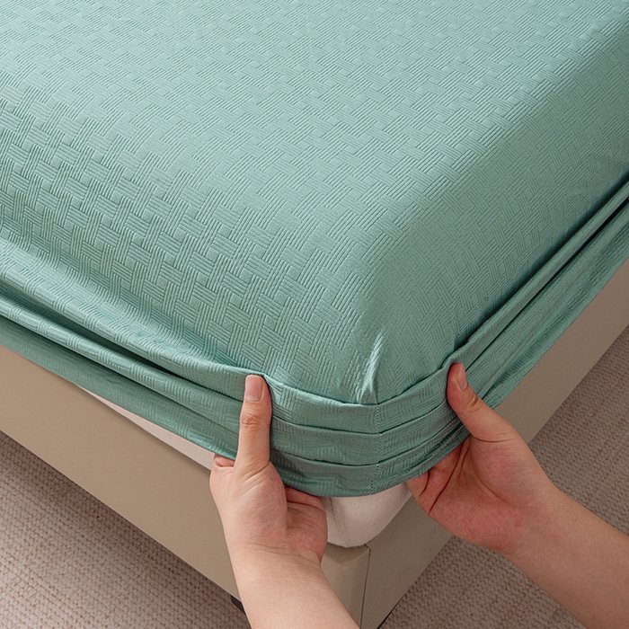 91家纺网 家纺一手货源 找家纺 露梦家纺 2025外贸内销跨境电商亚马逊速卖通磨毛单床笠三件套欧美尺寸多多跨境平台TEMU SHEIN笠高30 雅格-松绿