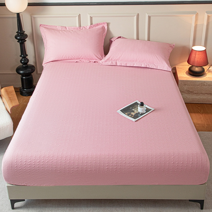 91家纺网 家纺一手货源 找家纺 露梦家纺 2025外贸内销跨境电商亚马逊速卖通磨毛单床笠三件套欧美尺寸多多跨境平台TEMU SHEIN笠高30 雅格-豆沙