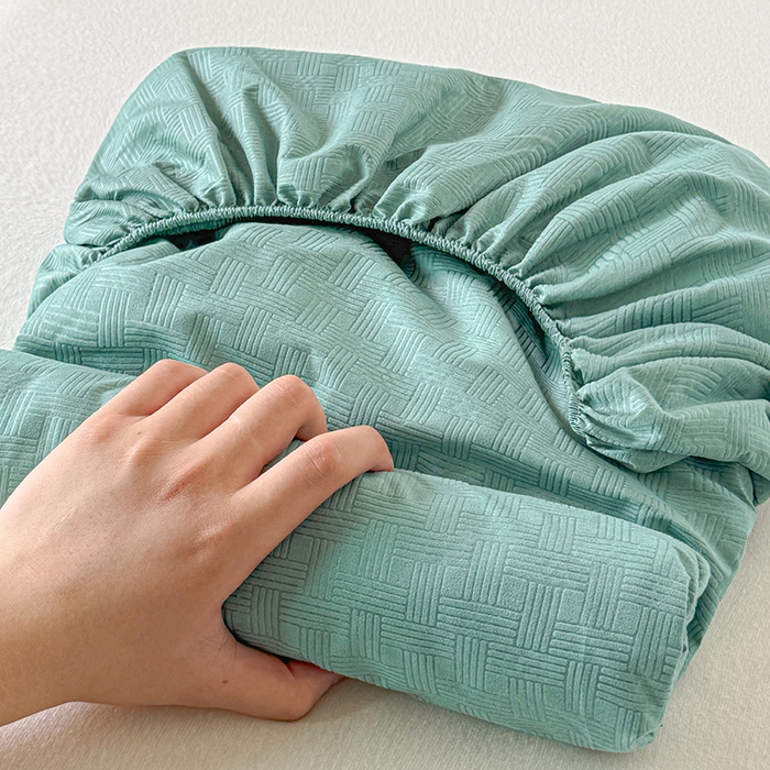 91家纺网 家纺一手货源 找家纺 露梦家纺 2025外贸内销跨境电商亚马逊速卖通磨毛单床笠三件套欧美尺寸多多跨境平台TEMU SHEIN笠高30 雅格-松绿