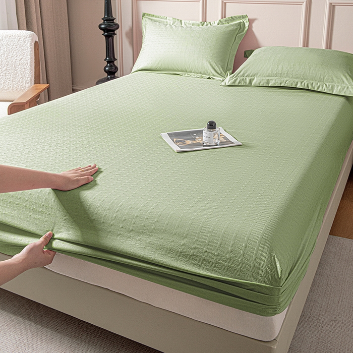 91家纺网 家纺一手货源 找家纺 露梦家纺 2025外贸内销跨境电商亚马逊速卖通磨毛单床笠三件套欧美尺寸多多跨境平台TEMU SHEIN笠高30 雅格-抹茶