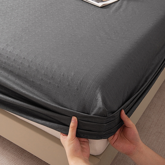 91家纺网 家纺一手货源 找家纺 露梦家纺 2025外贸内销跨境电商亚马逊速卖通磨毛单床笠三件套欧美尺寸多多跨境平台TEMU SHEIN笠高30 雅格-深灰