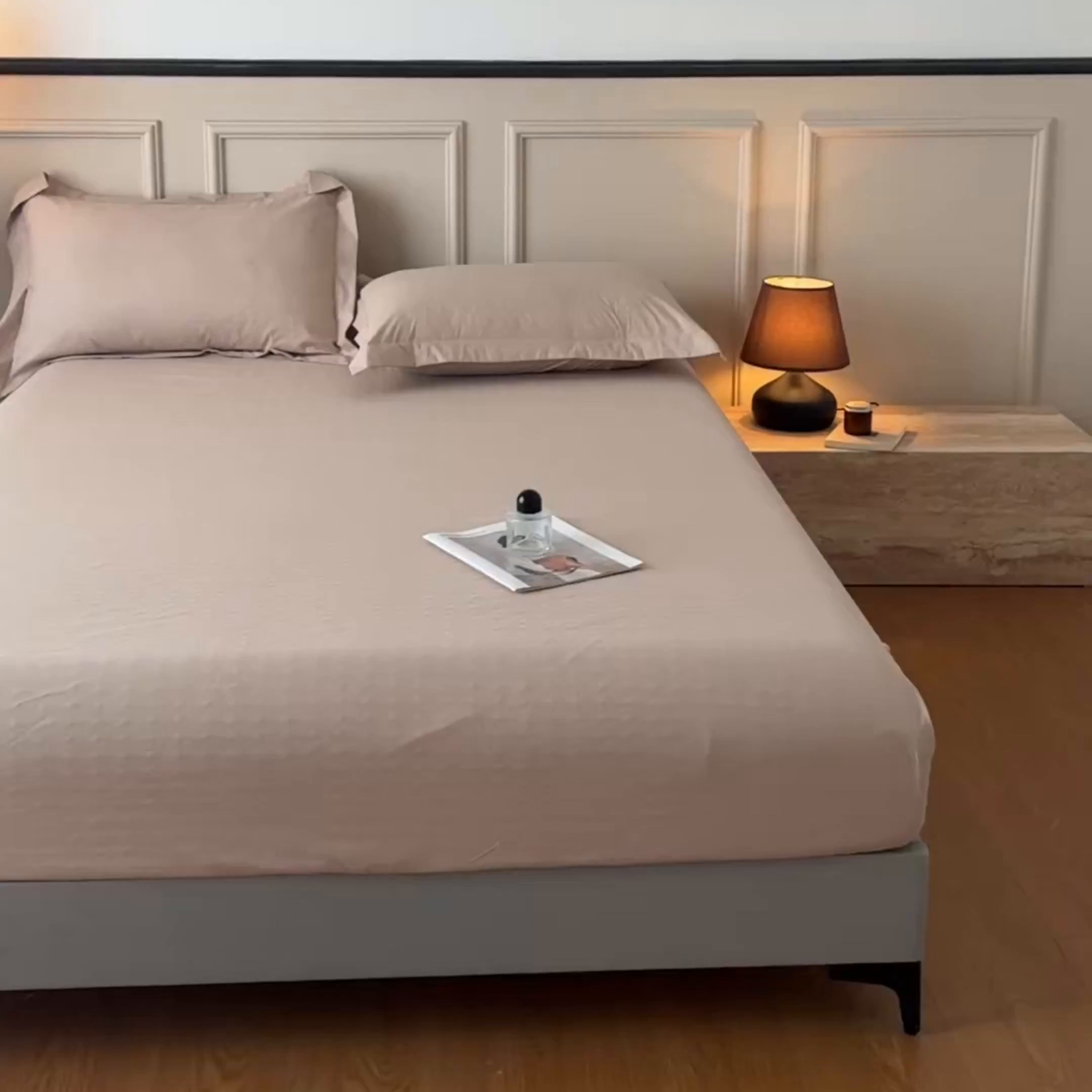 91家纺网 家纺一手货源 找家纺 露梦家纺 2025外贸内销跨境电商亚马逊速卖通磨毛单床笠三件套欧美尺寸多多跨境平台TEMU SHEIN笠高30 雅格-驼色