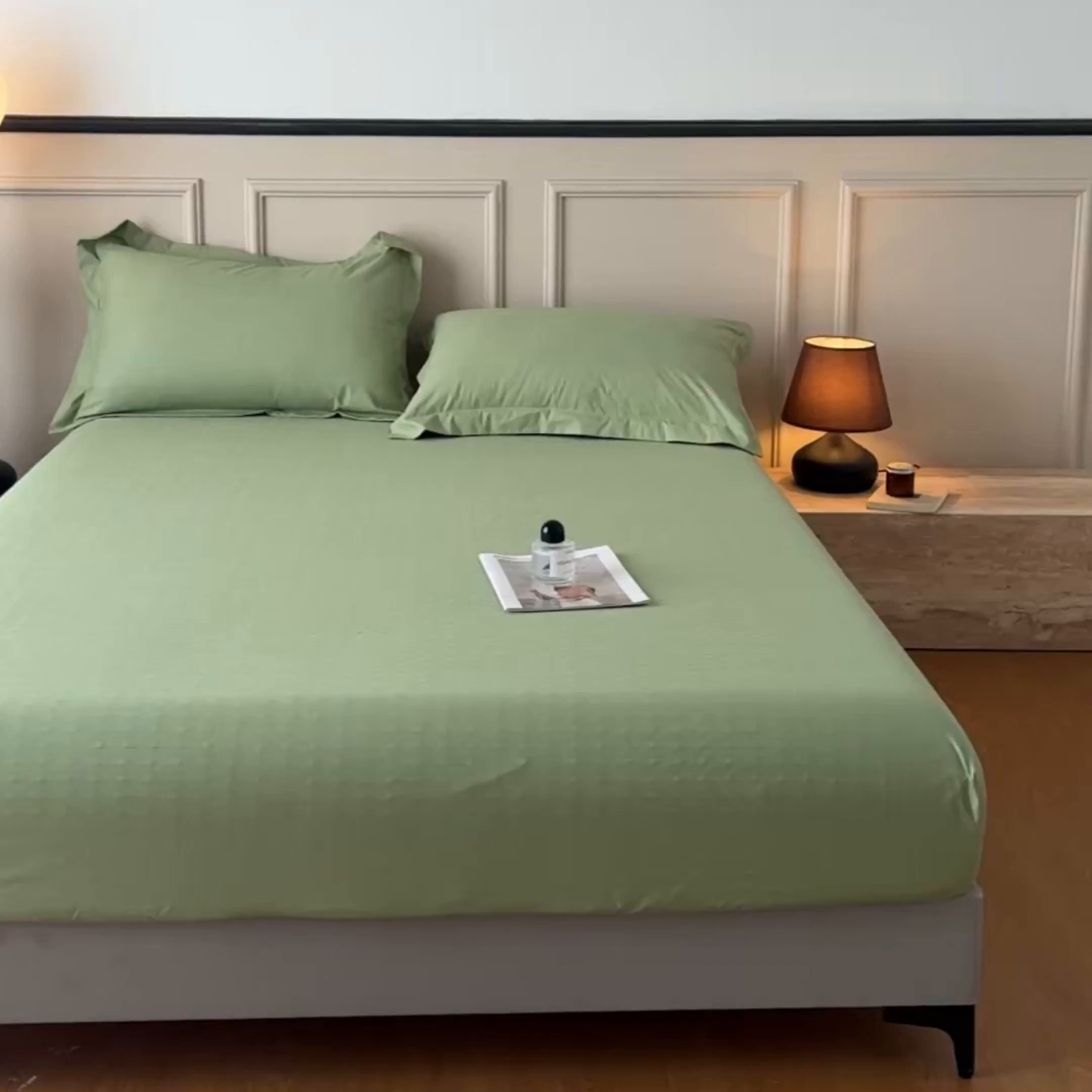 91家纺网 家纺一手货源 找家纺 露梦家纺 2025外贸内销跨境电商亚马逊速卖通磨毛单床笠三件套欧美尺寸多多跨境平台TEMU SHEIN笠高30 雅格-抹茶