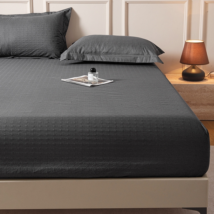 91家纺网 家纺一手货源 找家纺 露梦家纺 2025外贸内销跨境电商亚马逊速卖通磨毛单床笠三件套欧美尺寸多多跨境平台TEMU SHEIN笠高30 雅格-深灰