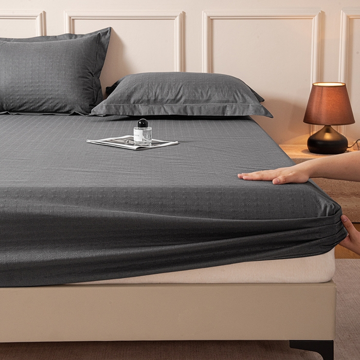 91家纺网 家纺一手货源 找家纺 露梦家纺 2025外贸内销跨境电商亚马逊速卖通磨毛单床笠三件套欧美尺寸多多跨境平台TEMU SHEIN笠高30 雅格-深灰