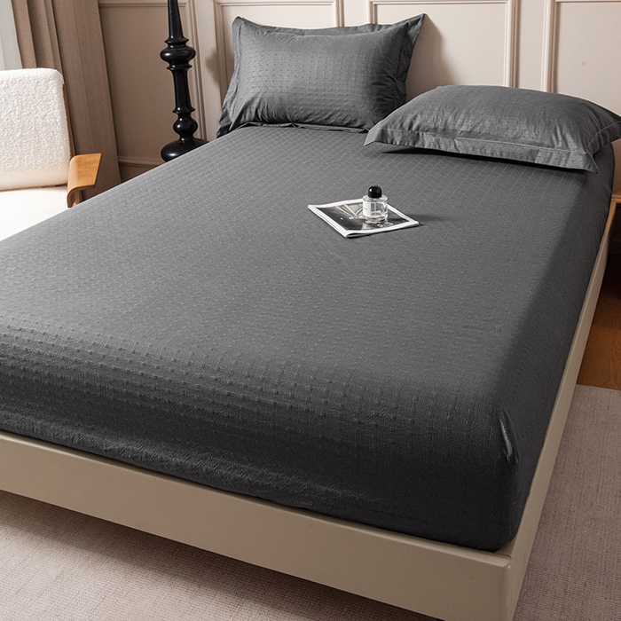 91家纺网 家纺一手货源 找家纺 露梦家纺 2025外贸内销跨境电商亚马逊速卖通磨毛单床笠三件套欧美尺寸多多跨境平台TEMU SHEIN笠高30 雅格-深灰