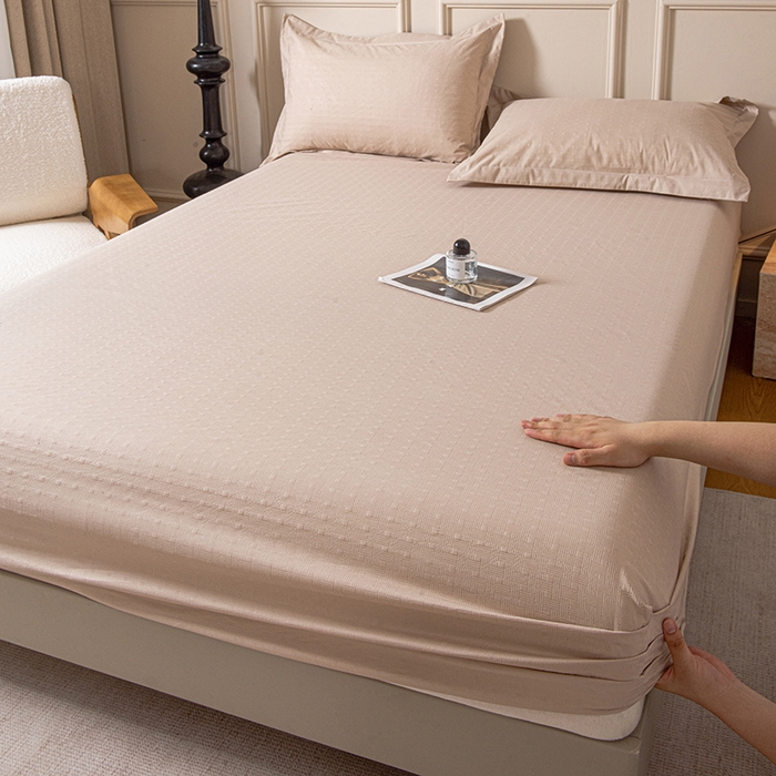 露梦家纺 2025外贸内销跨境电商亚马逊速卖通磨毛单床笠三件套欧美尺寸多多跨境平台TEMU SHEIN笠高30 雅格-驼色