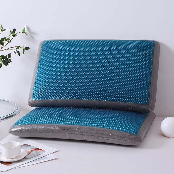 91家纺网 家纺一手货源 找家纺 （总）四川牛皮席 2025新款黑金凝胶面包枕 枕头枕芯