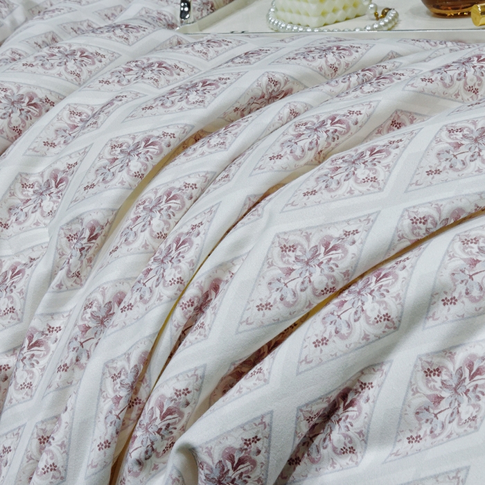 91家纺网 家纺一手货源 找家纺 博尔菲 2025新款小米全棉磨毛大豆被被子被芯 几何花影