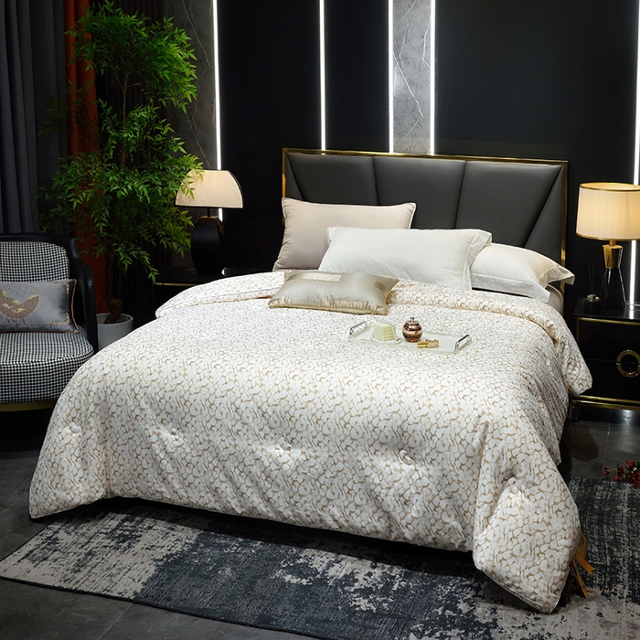 91家纺网 家纺一手货源 找家纺 博尔菲 2025新款小米全棉磨毛大豆被被子被芯 奶豹纹