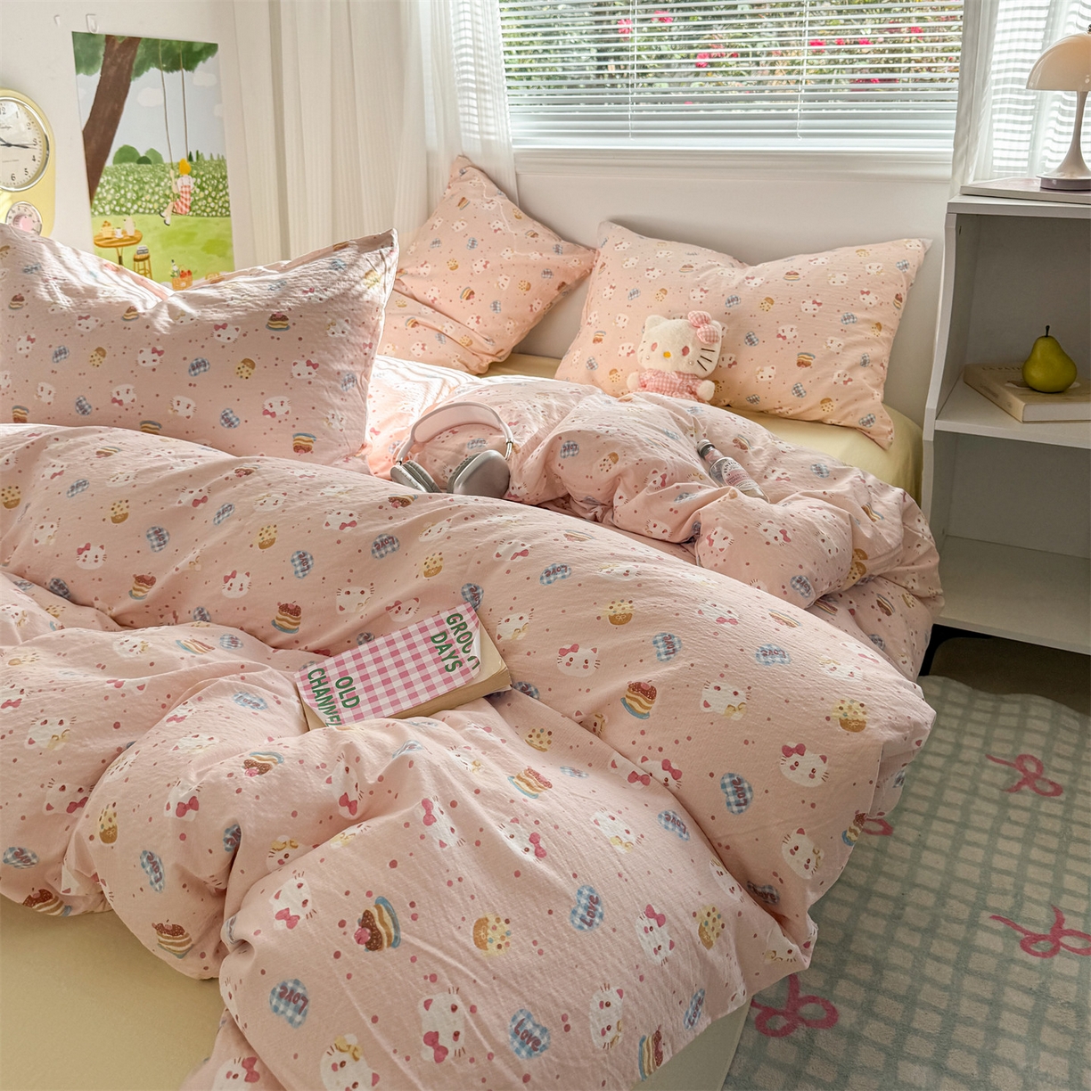 91家纺网 家纺一手货源 找家纺 （总）多品家纺 2025新款超柔云感双层纱四件套