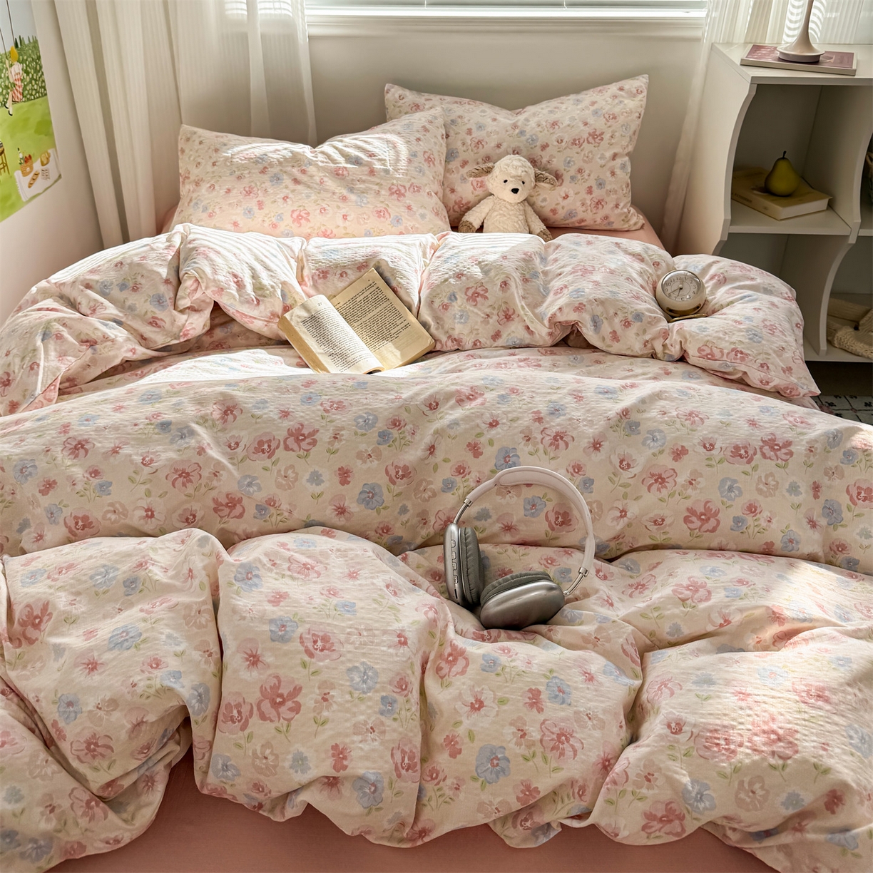 91家纺网 家纺一手货源 找家纺 （总）多品家纺 2025新款超柔云感双层纱四件套