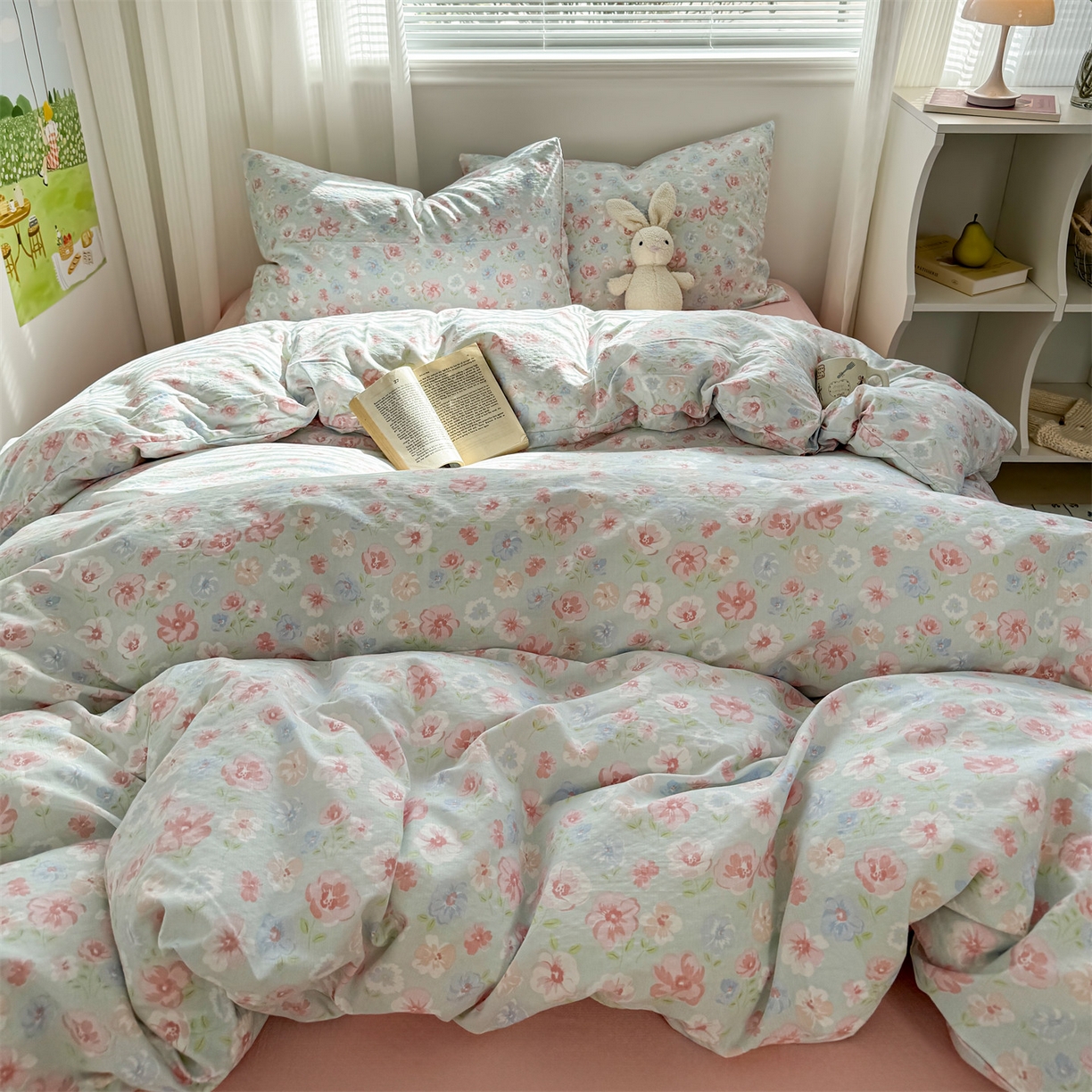 91家纺网 家纺一手货源 找家纺 （总）多品家纺 2025新款超柔云感双层纱四件套