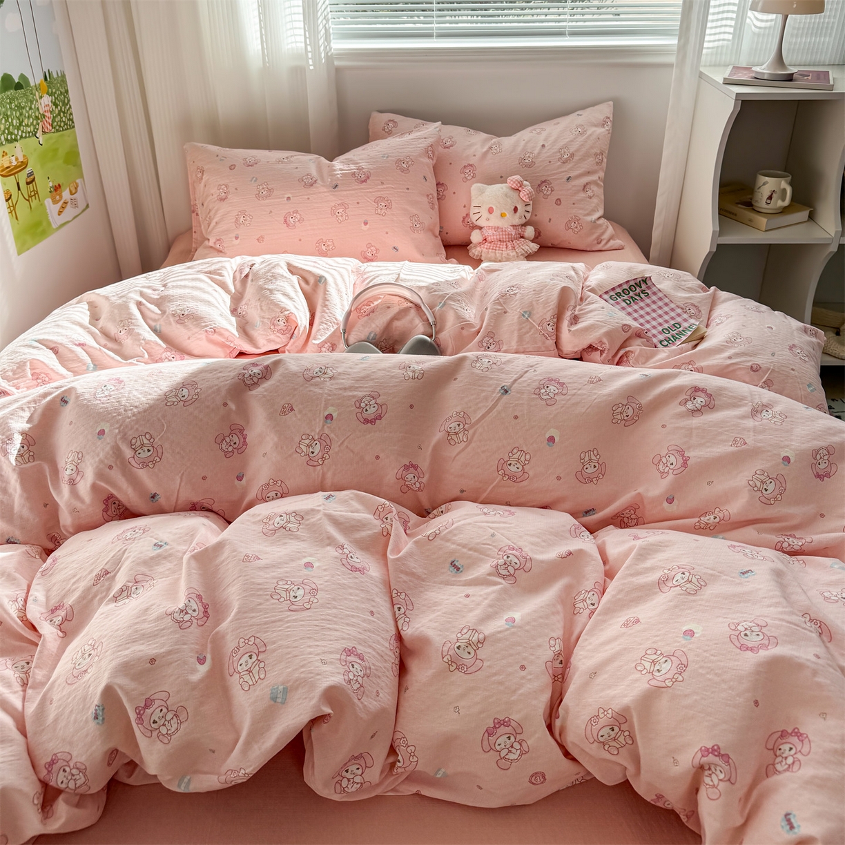 91家纺网 家纺一手货源 找家纺 （总）多品家纺 2025新款超柔云感双层纱四件套